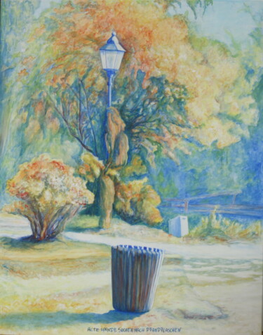 Malerei mit dem Titel "Die Pfandflaschensa…" von Martin E. Kramer, Original-Kunstwerk, Acryl Auf Keilrahmen aus Holz montiert