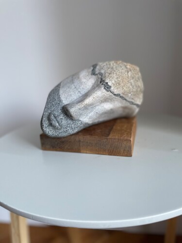 Sculpture titled "Head 6" by Martin James, Original Artwork, Stone