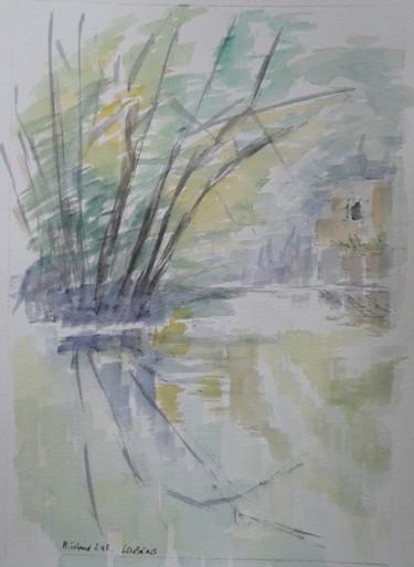 Painting titled "Moulin de Bagas. Gi…" by Martin Jobert, Original Artwork