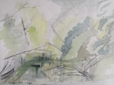 Painting titled "L'echez" by Martin Jobert, Original Artwork, Watercolor