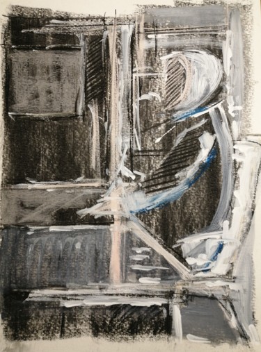 Картина под названием "Télétravail" - Martin Jobert, Подлинное произведение искусства, Пастель