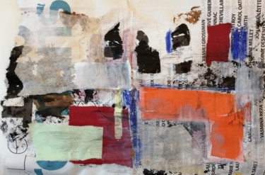 Collages intitolato "Abstraction " les 1…" da Martin Jobert, Opera d'arte originale, Collages