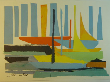 Malerei mit dem Titel "Le port" von Martin Jobert, Original-Kunstwerk