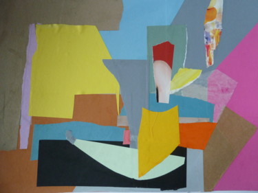 Peinture intitulée "Collage sans titre" par Martin Jobert, Œuvre d'art originale