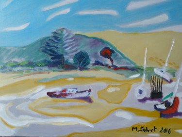 Peinture intitulée "Le ferret La dune d…" par Martin Jobert, Œuvre d'art originale, Huile