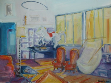 Peinture intitulée "Chez mon oncle" par Martin Jobert, Œuvre d'art originale