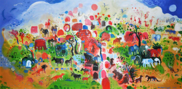 Animal freedom Pintura titulada "Animal freedom" por Martin Kellenberger, Obra de arte original, Acrílico