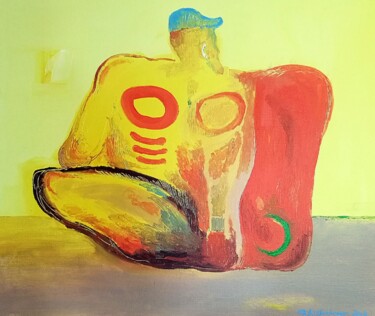 Malerei mit dem Titel "Australian sun" von Martin Kellenberger, Original-Kunstwerk, Acryl