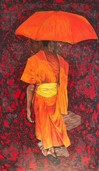 Peinture intitulée "Luang Prabang" par Martin Lapensée, Œuvre d'art originale