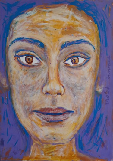 Peinture intitulée "Violet Innocent" par Martin Pollak, Œuvre d'art originale, Acrylique Monté sur Châssis en bois