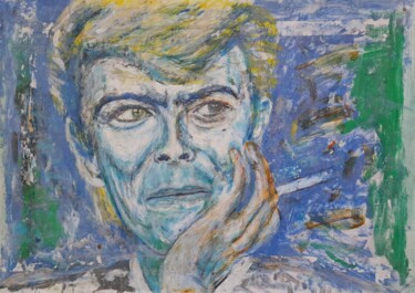 Painting titled "David Bowie" by Martin Pollak, Original Artwork, Acrylic