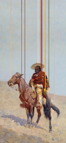 Printmaking titled "A mexican Vaquero" by Martín Sigwald, Original Artwork, 2D Digital Work