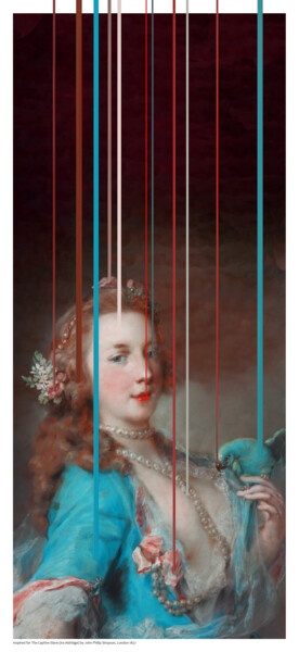 Prenten & gravures getiteld "A Young Lady with a…" door Martín Sigwald, Origineel Kunstwerk, Digitale afdruk