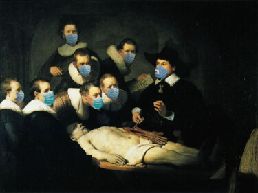Incisioni, stampe intitolato "La lección de anato…" da Martín Sigwald, Opera d'arte originale, Pittura digitale