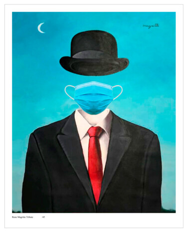 Digitale Kunst getiteld "MAGRITTE TRIBUTE" door Martín Sigwald, Origineel Kunstwerk, Digitale afdruk