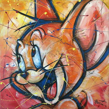 Painting titled "Jerry" by Martin Street-Art, Original Artwork, Acrylic Mounted on Wood Stretcher frame