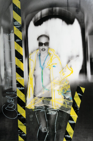 Collages intitulée "Caution Pls." par Martin Wieland, Œuvre d'art originale, Photographie numérique Monté sur Plexiglas