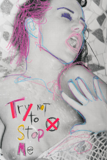 Collages titulada "Try Not to Stop Me" por Martin Wieland, Obra de arte original, Fotografía digital