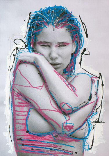 Collagen mit dem Titel "Paint it CYMA" von Martin Wieland, Original-Kunstwerk, Digitale Fotografie