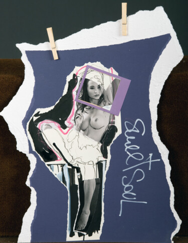Collagen mit dem Titel "Sweet Soul" von Martin Wieland, Original-Kunstwerk, Collagen Auf Karton montiert
