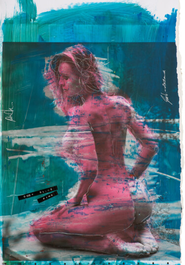 Collages intitolato "Deeep Blue Pink" da Martin Wieland, Opera d'arte originale, Fotografia digitale
