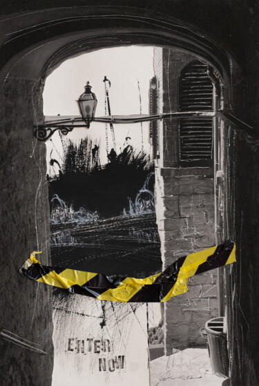 Collages titled "Enter Now" by Martin Wieland, Original Artwork, Collages
