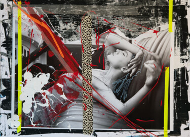 Collages intitulée "Driving Miss A" par Martin Wieland, Œuvre d'art originale, Collages