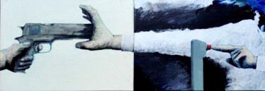 Pittura intitolato "Polite Violence 1" da Martin Zanollo, Opera d'arte originale, Acrilico