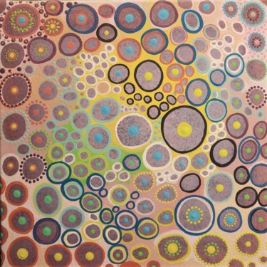 Painting titled "molecules" by Tinkabenka, Original Artwork, Acrylic