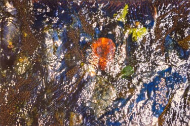 Картина под названием "The flower in the w…" - Martina Dupont, Подлинное произведение искусства, Акрил Установлен на Деревян…