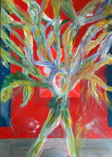 Schilderij getiteld "Grow up" door Martina Heyd-Jilg, Origineel Kunstwerk, Acryl