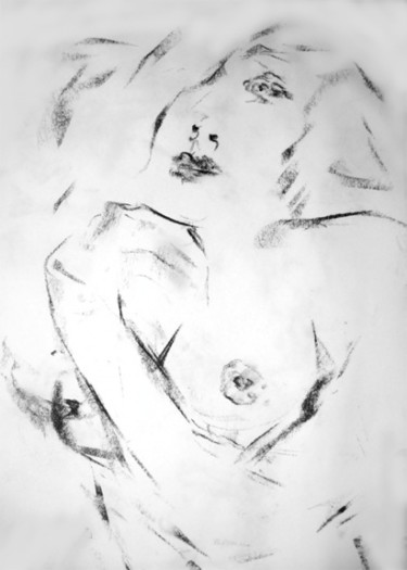 Drawing titled "erotisches Portrait" by Martina Jäger, Original Artwork