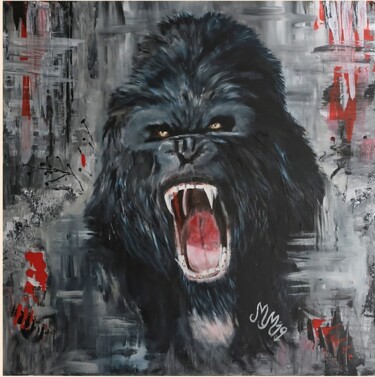 Painting titled ""Kong"" by Martina Marten, Original Artwork, Acrylic