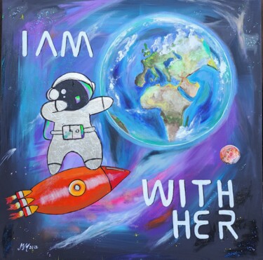 Картина под названием ""Back to Earth"" - Martina Marten, Подлинное произведение искусства, Акрил