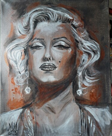 Malerei mit dem Titel ""Norma Jeane"" von Martina Marten, Original-Kunstwerk, Acryl