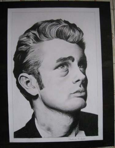 Drawing titled "James Dean" by Martina Purificato, Original Artwork, Other