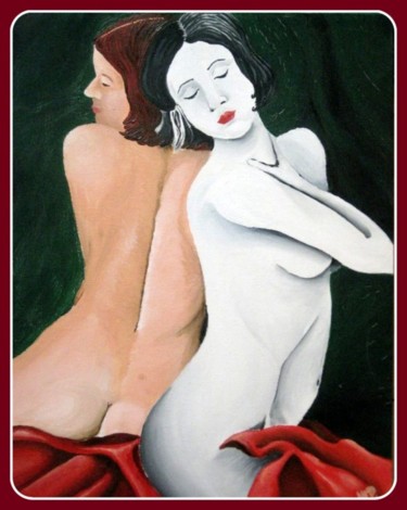 Pittura intitolato "Allo specchio" da Martina Purificato, Opera d'arte originale, Olio