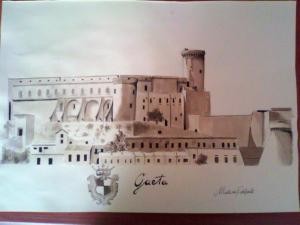 Drawing titled "Castello di Gaeta" by Martina Purificato, Original Artwork, Other
