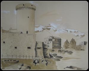 Drawing titled "Torre di Mola" by Martina Purificato, Original Artwork, Other