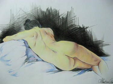 Disegno intitolato "schiena-di-donna.jpg" da Martina Purificato, Opera d'arte originale