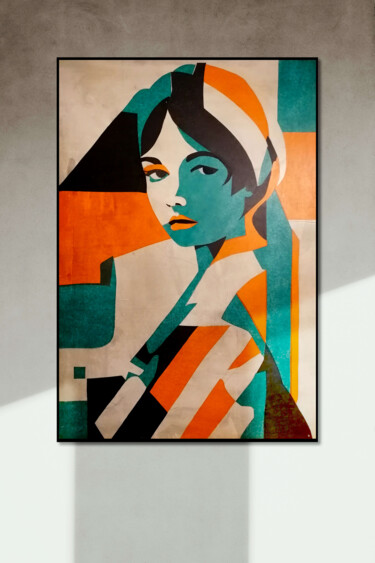 Painting titled "Looking back - Seri…" by Martina Schneider-Hartmann, Original Artwork, Acrylic Mounted on Wood Panel