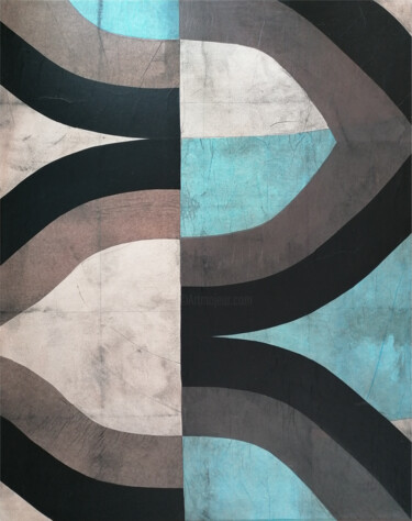 Pintura intitulada "Graphic tapestry Cu…" por Martina Schneider-Hartmann, Obras de arte originais, Acrílico