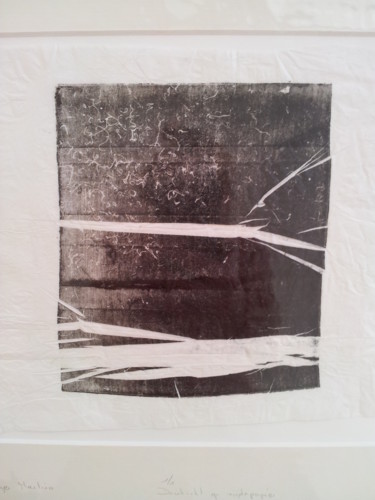 Estampas & grabados titulada "wit/ zwart vibratie…" por Martina Trager, Obra de arte original, Monotipia