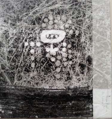 Εκτυπώσεις & Χαρακτικά με τίτλο "wit/zwart vibratie 1" από Martina Trager, Αυθεντικά έργα τέχνης, Μονοτυπία