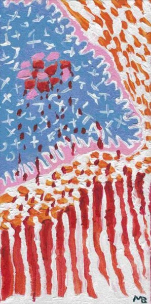 Peinture intitulée "Hemoragie americaine" par Martin Boisvert, Œuvre d'art originale