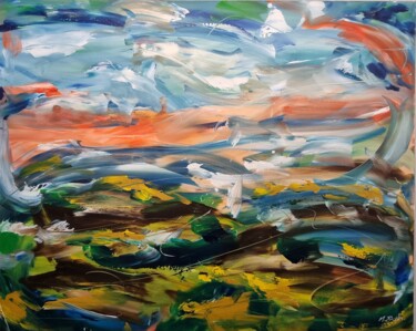 Pittura intitolato "Magical Landscape o…" da Martin Bush, Opera d'arte originale, Acrilico