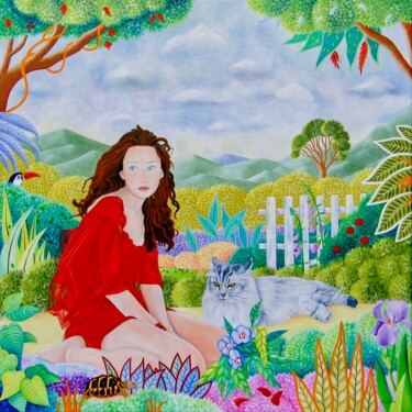 Pintura titulada "SOIE CONTRE SOI AVE…" por Martine Alison, Obra de arte original, Oleo Montado en Bastidor de camilla de ma…