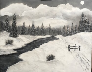 Peinture intitulée "hiver" par Martine Chalet-Aspert, Œuvre d'art originale, Acrylique
