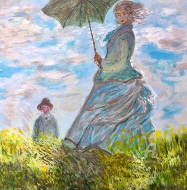 Peinture intitulée "dame" par Martine Chalet-Aspert, Œuvre d'art originale, Acrylique
