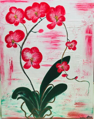 "orchidée" başlıklı Tablo Martine Chalet-Aspert tarafından, Orijinal sanat, Akrilik